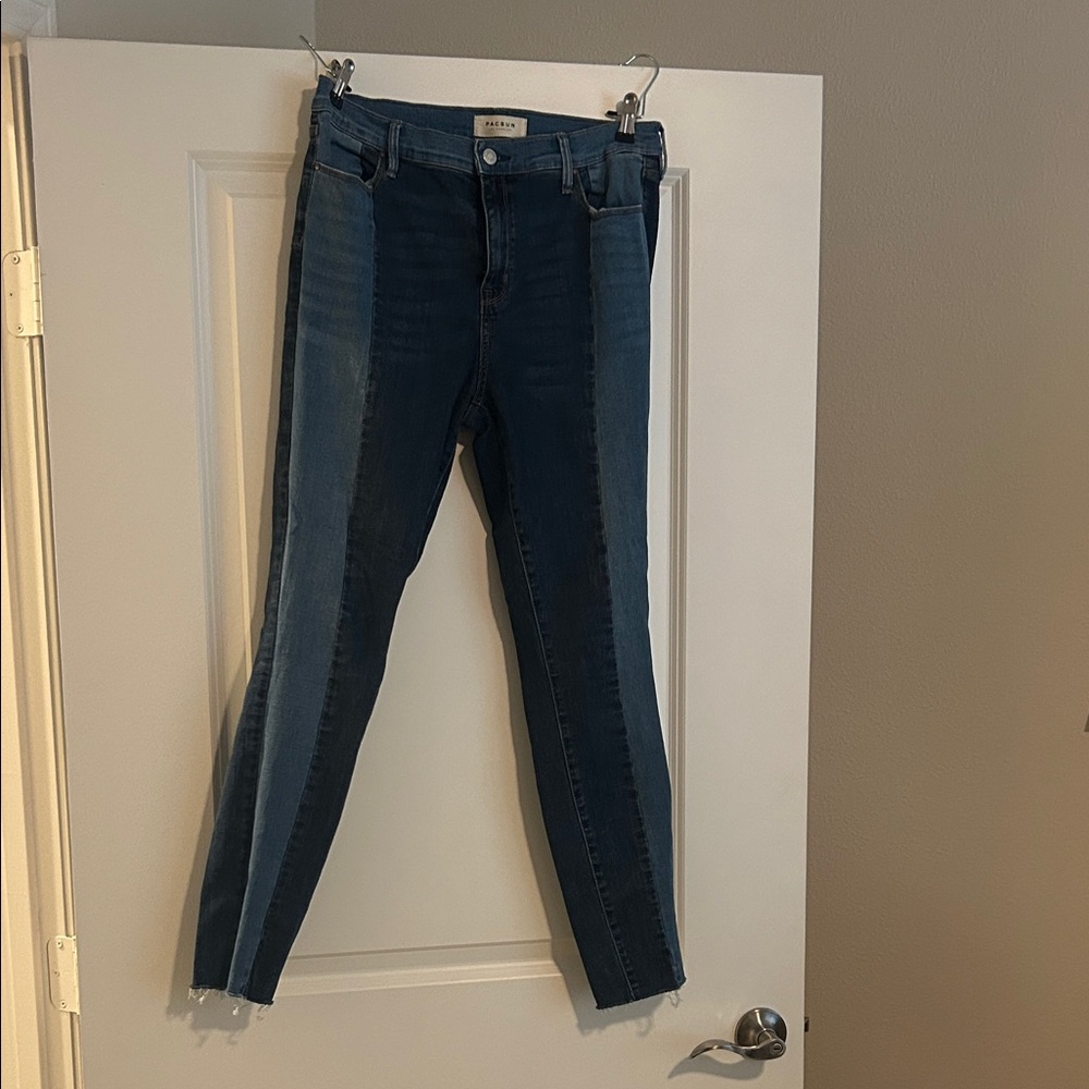 PacSun Two-Tone Blue Skinny Jeans